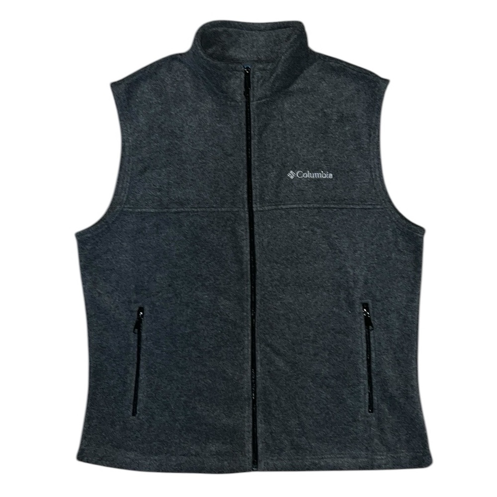 Columbia Gray Fleece Vest - Men’s Size M